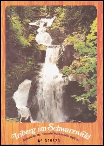 Triberg im Schwarzwald Kaskaden-Wasserfall (Waterfall) im Schwarzwald 1992