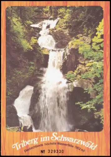 Triberg im Schwarzwald Kaskaden-Wasserfall (Waterfall Black Forest) 1992