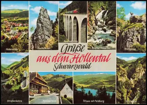 Hirschsprung-Breitnau Mehrbildkarte Rund um das Höllental Schwarzwald 1975