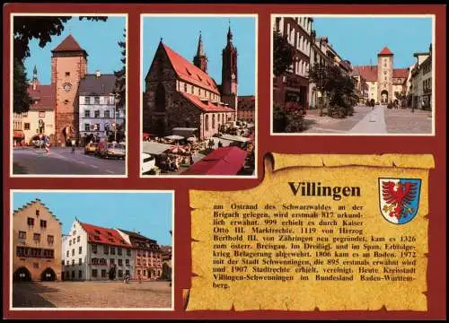 Villingen-Schwenningen Mehrbildkarte mit Ortsansichten Chronik-Karte 1992