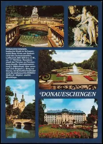 Ansichtskarte Donaueschingen Mehrbildkarte mit div. Ortsansichten 1992