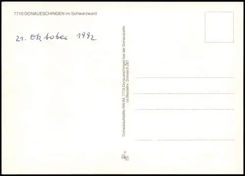 Ansichtskarte Donaueschingen Mehrbildkarte mit div. Ortsansichten 1992