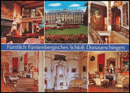 Donaueschingen Mehrbildkarte Ansichten vom Schloss (Castle) 1980