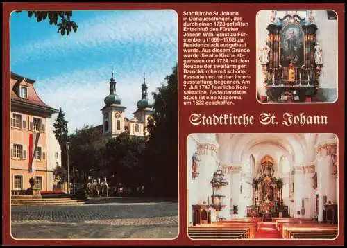 Ansichtskarte Donaueschingen Stadtkirche St. Johann (Mehrbildkarte) 1980