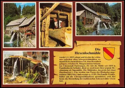 Ansichtskarte Furtwangen (Schwarzwald) Hexenlochmühle (Chronik-Karte) 1980