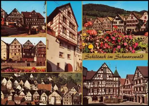 Schiltach Mehrbildkarte mit Fachwerkhäusern und Ortsansichten 1992