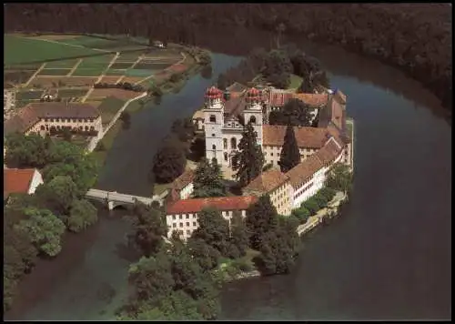 Ansichtskarte Rheinau ZH Kantonale Psychiatrische Klinik Flugaufnahme 1990