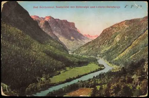 Bad Reichenhall Saalachtal mit Reiteralpe und Loferer-Steinberge 1910