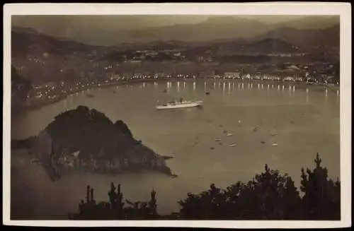 San Sebastian Donostia / Donosti Blick auf die Stadt - Dampfer 1931