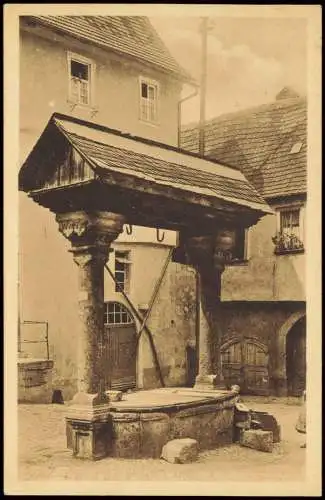 Ansichtskarte Ochsenfurt Alter Ziehbrunnen 1934