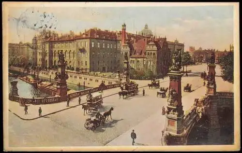 Ansichtskarte Mitte-Berlin Berliner Stadtschloss. Kaiser Wilhebrücke 1912