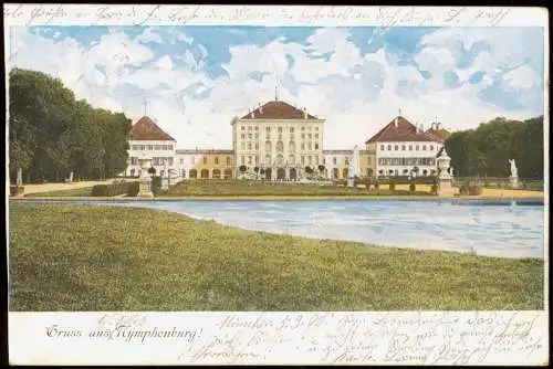 Ansichtskarte München Schloss Nymphenburg 1899