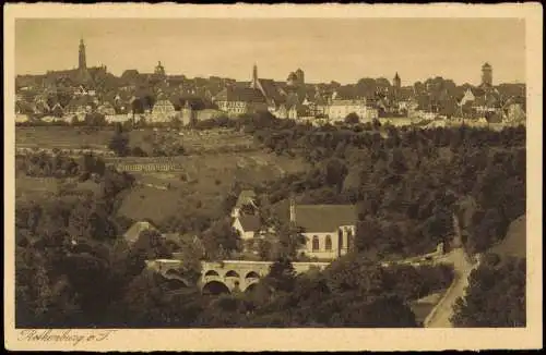 Ansichtskarte Rothenburg ob der Tauber Panorama-Ansicht Gesamtansicht 1930