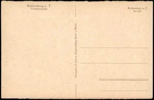 Ansichtskarte Rothenburg ob der Tauber Panorama-Ansicht Gesamtansicht 1930