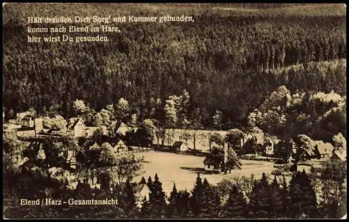 Elend (Harz) Panorama-Ansicht Harz Gesamtansicht zur DDR-Zeit 1958