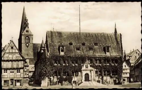 Ansichtskarte Quedlinburg Rathaus zur DDR-Zeit 1958