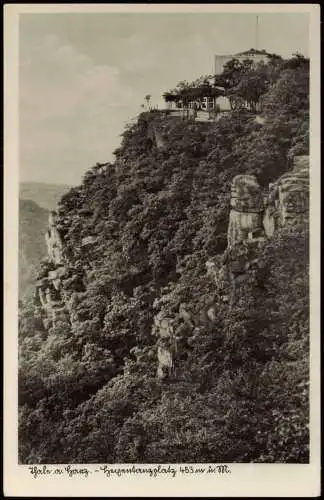 Ansichtskarte Thale (Harz) Hexentanzplatz (Bodetal) 1940