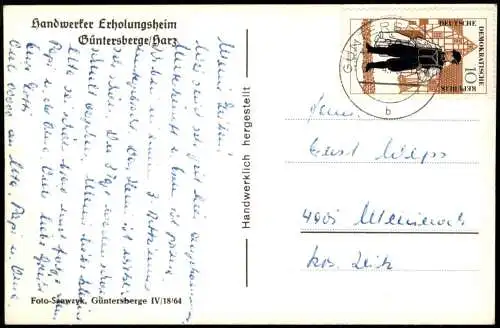 Güntersberge (Harz)-Harzgerode Handwerker Erholungsheim zur DDR-Zeit 1964