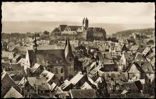 Ansichtskarte Quedlinburg Panorama-Ansicht Stadt-Ansicht zur DDR-Zeit 1958