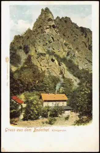 Ansichtskarte Treseburg Gruss aus dem Bodethal, Königsruhe Bodetal Harz 1900