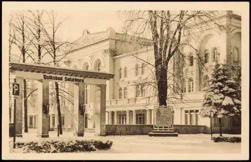 Ansichtskarte Bad Salzelmen-Schönebeck (Elbe) Kurhaus zur DDR-Zeit 1956