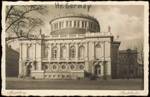 Ansichtskarte Magdeburg Stadttheater (Gebäude-Ansicht) 1937