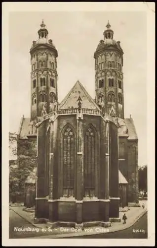 Ansichtskarte Naumburg (Saale) Der Dom von Osten zur DDR-Zeit 1955