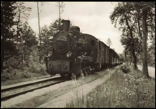 Ansichtskarte  Dampflokomotive zur DDR-Zeit Gruß von der Insel Rügen 1984