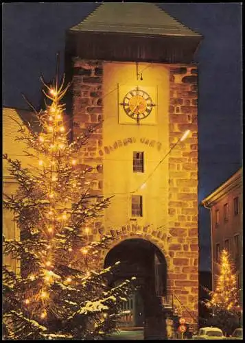 Villingen-Villingen-Schwenningen Ortsansicht Weihnachtsbaum am Stadttor 1971