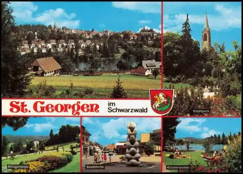 St. Georgen Schwarzwald  Ortsansichten Minigolfplatz Stadtmitte Stadtpark 1992