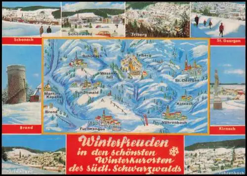 .Baden-Württemberg Schwarzwald (Mittelgebirge) div. Orte "Winterfreuden" 1970