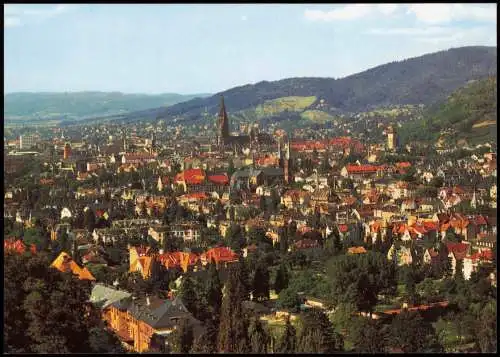 Ansichtskarte Freiburg im Breisgau Panorama-Ansicht, Stadt-Ansicht 1980