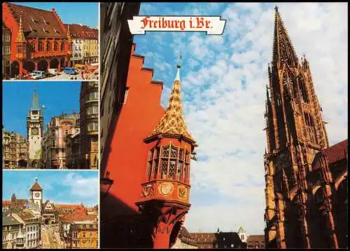 Freiburg im Breisgau Mehrbildkarte u.a. mit Historisches Kaufhaus -  1992