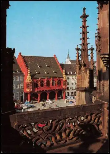 Ansichtskarte Freiburg im Breisgau Kaufhaus, Blick vom Münster 1980