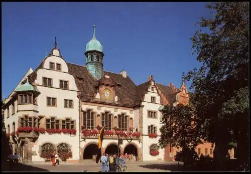 Ansichtskarte Freiburg im Breisgau Partie am Rathaus 1990