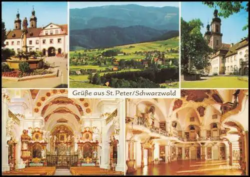 St. Peter Hochschwarzwald Ortsansichten Mehrbildkarte, Ort im Schwarzwald 1980