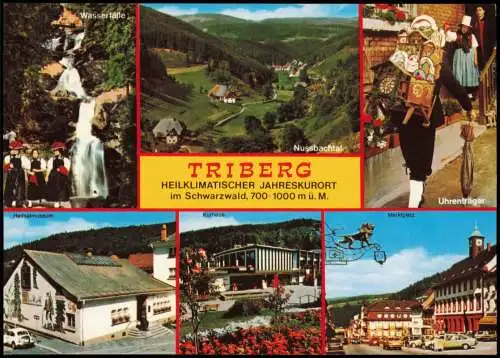 Triberg im Schwarzwald Mehrbild-AK Heimatmuseum Wasserfälle Nussbachtal 1980