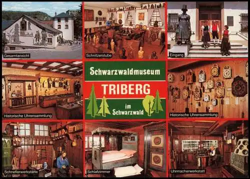 Triberg   Mehrbild-AK  Schwarzwaldmuseum Schnitzerstube Gesamtansicht 1980