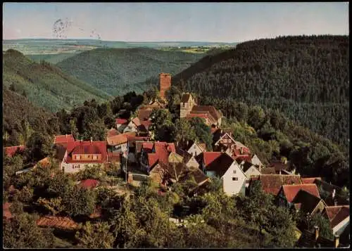 Bad Teinach-Zavelstein Panorama Blick zur Burgruine Zavelstein 1970