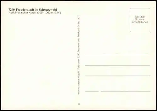 Ansichtskarte Freudenstadt Mehrbildkarte mit Ortsansichten und Luftbild 1975