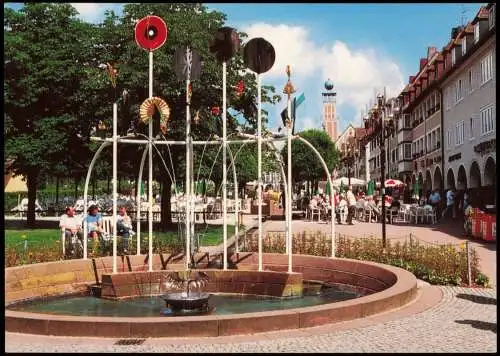 Freudenstadt Ortsansicht mit Brunnen-Anlage in der Innenstadt 1990