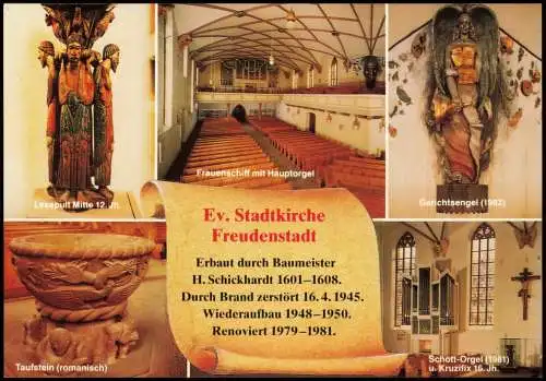 Ansichtskarte Freudenstadt Evangelische Stadtkirche (Mehrbildkarte) 1993