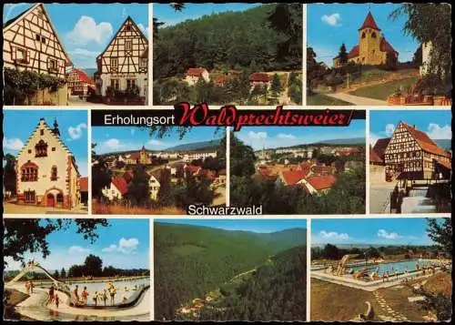 Waldprechtsweier Mehrbildkarte u.a. Waldcafe Restaurant Standke 1975