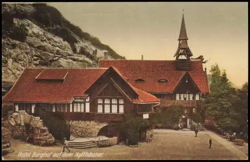 Ansichtskarte Kelbra (Kyffhäuser) Hotel Burghof auf dem Kyffhäuser 1922