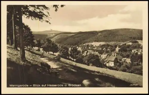 Ansichtskarte Hasserode-Wernigerode Blick auf die Stadt 1953