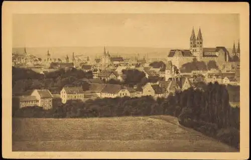 Ansichtskarte Quedlinburg Blick über die Stadt 1928