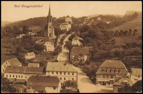 Ansichtskarte Bad Gottleuba-Berggießhübel Stadtpartie 1912