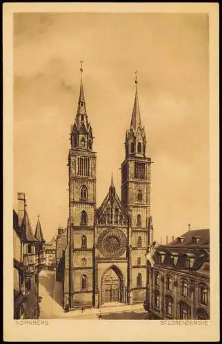 Ansichtskarte Nürnberg St. Lorenzkirche 1920