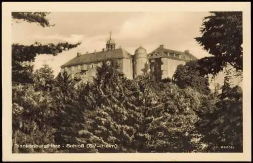 Ansichtskarte Blankenburg (Harz) Schloss Blankenburg (SV-Heim) 1955