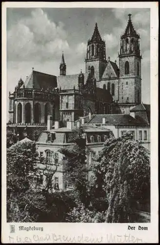 Ansichtskarte Altstadt-Magdeburg Dom (Außenansicht) 1943